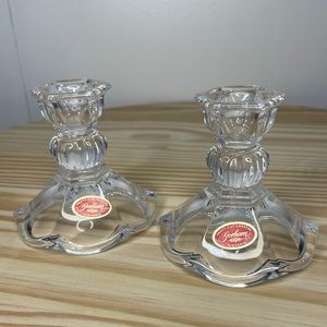 Gorham Heavy Cut Crystal Candle Stick Holders